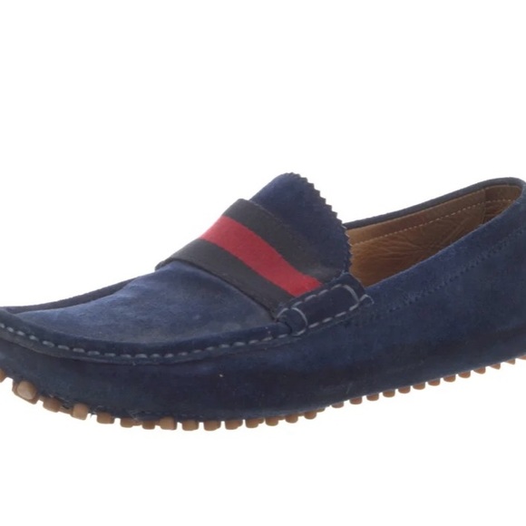 GUCCI Web Accent Suede Drivers - Picture 8 of 8